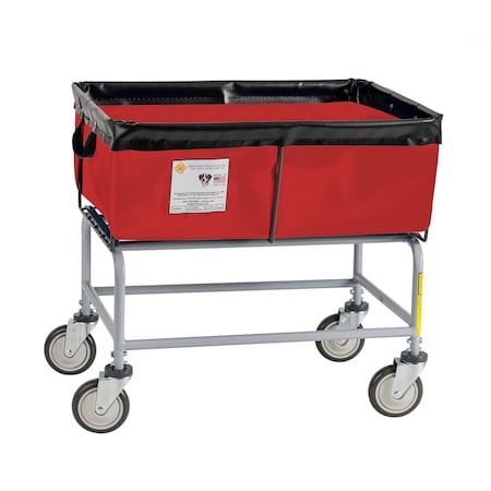 R&B Wire Products Elevated Basket Truck, Vinyl, 3 Bushel, Red 463RD